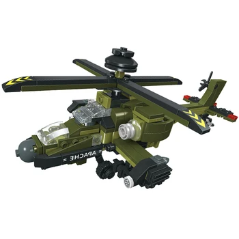12-in-1 Mere-ja õhuväe Sõjaliste High-Tech Tellised Mänguasjad, Relv, Armee Teema ehitusplokid Mudel Apache Õhusõiduki