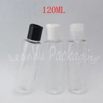 120ML Läbipaistev Korter Õla Plastikust Pudel , 120CC Tühi Kosmeetika Konteiner , dušigeel / Šampoon Pakend Pudel