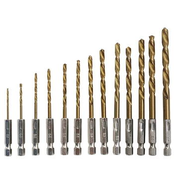 13pcs/Võimu Elektrilised Tööriistad, Puurid, Metalli Kiire Drill Bit Set Hex Varre 1.5-6.5 mm Countersink Kruvikeeraja