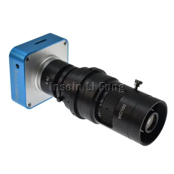 20MP HDMI-USB-Tööstuse Video Mikroskoobi Kaamera+10X-200X Reguleeritava Suurendusega Zoom C-mount Objektiivi töökaugus 100mm-200mm