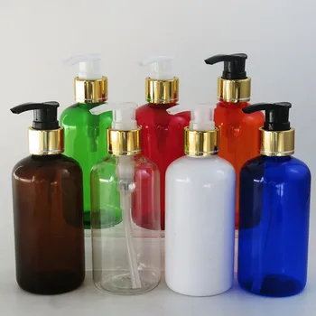 500PCS 220ml Kaasaskantav Korduvtäidetavaid Konteiner pudelid Kollane Sinine Valge Punane Roheline Oranz Selge Tühi PET Pudel Emulsioon Pump