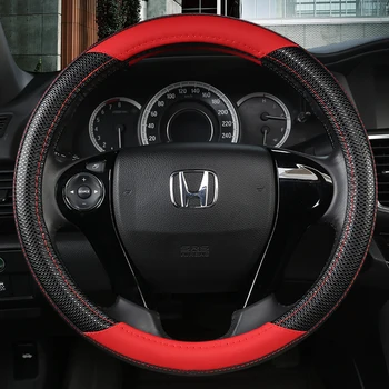 Auto süsinikkiust Nahkrool Hõlmab sisustuselemendid 38cm Honda CRV-HRV Odyssey Accord Linna Civic Car Styling