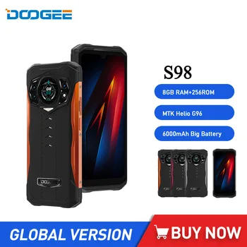 DOOGEE S98 Android 12 Karm Telefon G96 Okta Core Nutitelefoni 8G+256G 6000mAh mobiiltelefon 6.3 Tolline 64MP Tagumine Kaamera, NFC Mobiiltelefon