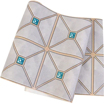 Euroopa Luksus 3D Diamond Grid Tapeet Põhjamaade Tv Diivan Taust Deerskin Velvet Rhombus Jaoks Taustapildi elutuba Magamistuba