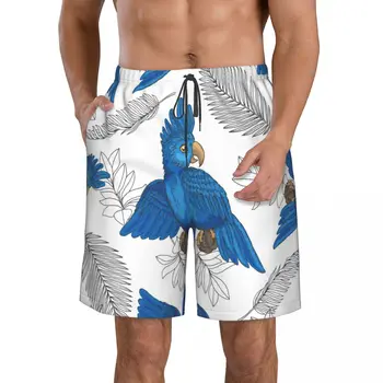 Kiire Kuiv Suvi Mens Beach Pardal Lühikesed Püksikud Mees Ujuda Reisikohvrid Ujumispükstel Beachwear Papagoid Troopiline Mets