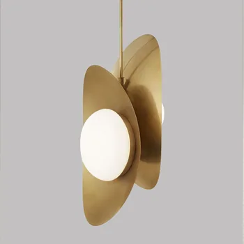 Loominguline Double Headed Leaf Lühter Postmodernistlik Mudel Tuba, elutuba Öö Ripats Light Gold Kunst Seina Lamp Põhjamaade G9 LED