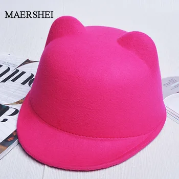 MAERSHEI Lapsed Tüdrukud Magic Müts Kass Kõrva naiste Talve Mütsid Ratsaspordi Villane Müts Tüdruk ühise Põllumajanduspoliitika Vintage Sooja Päikese Kork