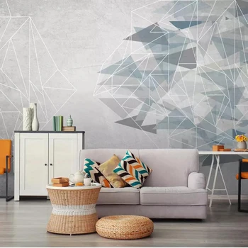 Milofi custom 3D tapeet seinamaaling kaasaegne minimalistlik abstraktne geomeetriline muster tausta tapeet seina kaunistamiseks seinamaaling