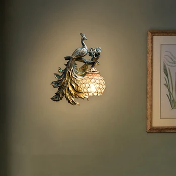 Põhjamaade Paabulind Seina Lamp Elutuba Tööstusdisaini Decor Led Lamp, Restoran Koridor-Äärset Dekoratiivne Valgustus Seina Sconce