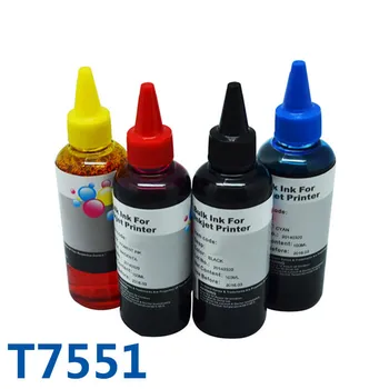 T7551 Ergas-Värvid Trükkimine Värvi Tint Täitke & Lahtiselt Ciss Tindi Printer Epson Pro WF-8090/8590/8010/8510 Inkjet Tint