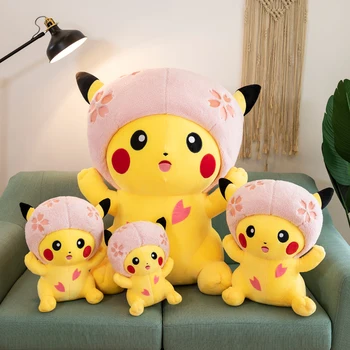 Topis Pikachu Sakura Kawaii Tütarlapselik Pokemon Palus Anime Pehme Nukk Armas Tuba Decor Öö Padi Ystävänpäivä Kingitused