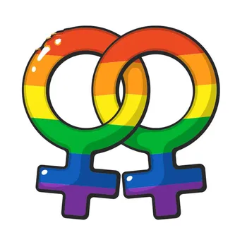 1 töö Gay Pride Naiste LGBT-Vikerkaar Sümbol Auto Mootorratta Kleebiste Kleebised Katte Kriimustusi Veekindel PVC 16cm X 16cm
