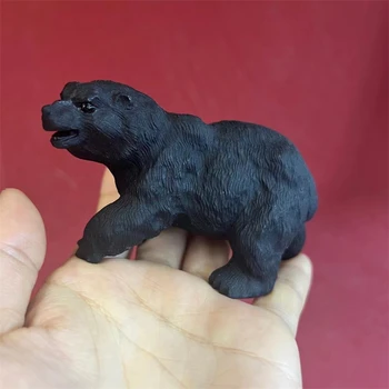 4.5 tolline Käsi Obsidian Nikerdatud Crystal Karu Loomade Figuriin Loomade Nikerdamist Tervendav Kodu Kaunistamiseks