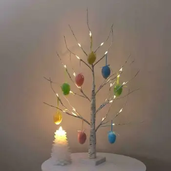60cm Lihavõtted Puu 24 LED Tuled Valge Valgus Mini Oksa, Puu Lamp Dekoratsioonide Riputamiseks lihavõttemunad Riputada Kaunistused