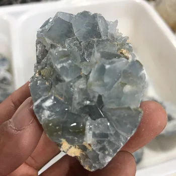 65g buraco Espécime Mineraal-Looduslik celestite geode De Cristal De Quartzo Azul SPAR gemstone klastri cura fengshui