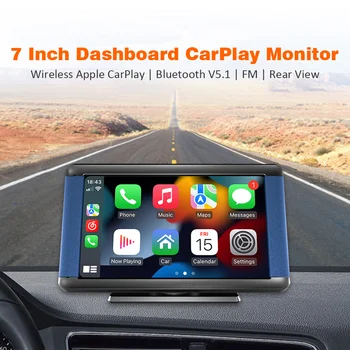 7 Tolline Kaasaskantav Juhtmeta Apple CarPlay Ekraani Jaoks Auto tahavaate Kaamera Mini Jälgida 12V Ekraan Auto Tablet Android Auto