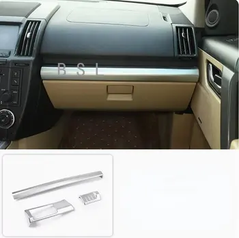 ABS Hõbe Land Rover Freelander 2 2007-2015 Car styling Car Center console armatuurlaua Sisekujundus kate Kleebised auto tarvikud