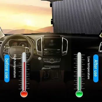 Auto Esiklaas Kardin Ülestõstetav Set Kokkuklapitavad Auto Film Varju Kardinate Kaas Anti-UV Auto 46cm Peegeldav Päikesevarju Varju H0J7