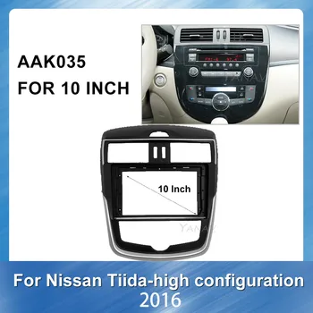 Autoraadio stereo vastuvõtja Paneel Adapter Refitting Komplekt raami NISSAN Tiida Kõrge match 2011 Car Audio Sidekirmega Raami Kriips Paneel