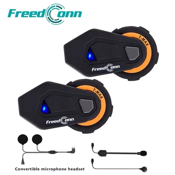 FreedConn T-max Mootorratta Kiiver Intercom 6 Ratturid Bluetooth-Peakomplekti FM-Raadio Moto Intercomunicador