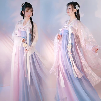 Hiina Täiel Rinnal Talje Seelik Kevad-Suvine Haldjas Õhu Elegantne Paranenud Vana-Iga Päev Cosplay Kostüüm Hanfu Naiste Kleit