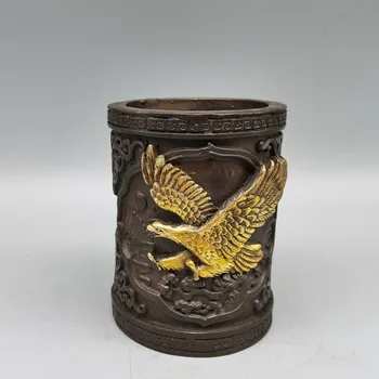 Hiina Vana Pronks, Kullatud Kotkas pot Antiik Kogumise Metallist Pott