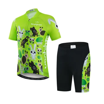 Lapsed Jalgrattaga jersey Set 2019 Bike Jersey Püksid Lastele, Tee Mountain MTB Jalgratas Maillot Ropa Ciclismo Top alt sobib roheline