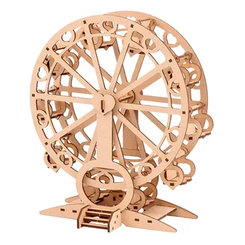 Laser Cutting 3D Puidust, Bambusest Puzzle Laeva Ferris wheel DIY Mudeli Kokkupanekuks Puidust Käsitöö Komplektid Laua Kaunistamine Jõuludeks Kingitus