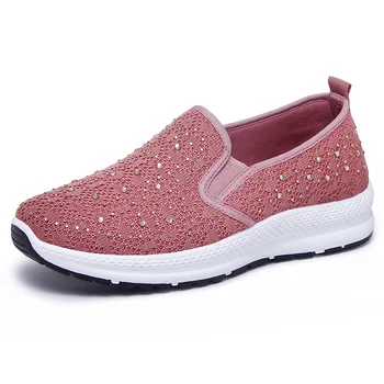 Naiste kingad kevadel uus sõidavad riidest kingad korter vabaaja spordijalatsid eakate kõndides kingad pehme põhjaga mood ema kingad