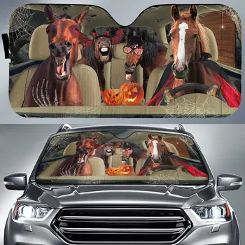 Naljakas Hobune Pere Halloween Sõidu Päikeseprillid Päevalilled Nokats, Hobune Sõidu Auto Päikesevarju Põllumajandustootja, Auto Esiklaas