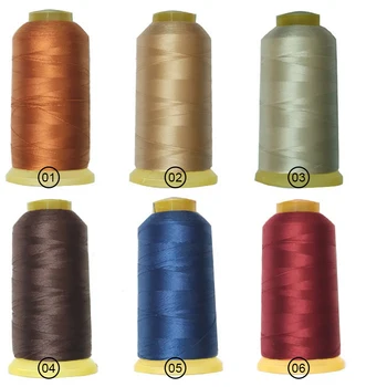 polüester rayon sewing threads 210D kõrge tensility siidlõng 1500yards rull 10 rullides palju 42 värvi valik