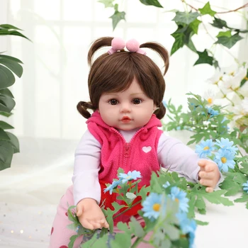 Realistlik Pehmest Silikoonist Uuestisündinud Baby Doll 48 Cm, PP Puuvill Keha Anatoomiliselt Õige Simulatsiooni Tõelist Nägu Tüdruk Kingitus Kids Mänguasi