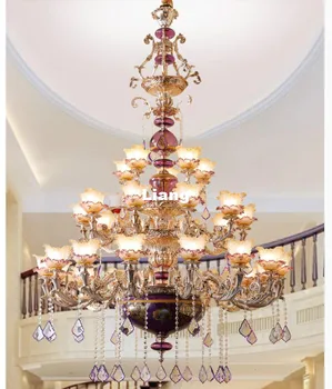 Tasuta Kohaletoimetamine Suur Royal Kristall Lühter Lamp Läikelakid Cristal Peatamise Valgustus Hotel Resteruant Villa Valgusti Tuled