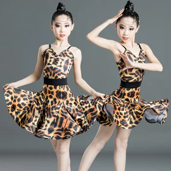 Tüdruk Ladina Tantsu Kleit, Kostüüm Lapse Leopard Tera Tantsu Kostüümid Kid Tantsu Kleit Tüdrukute Ladina Tantsu Kleit