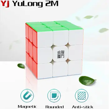 Yj yulong 2M v2 M 3x3x3 magnet magic cube yongjun magnetid puzzle kiirus kuubikud